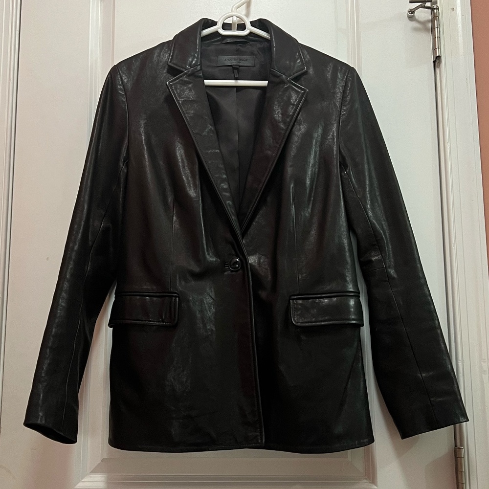 Rag and Bone Leather Blazer Size 8 - EXCELLENT CONDITION